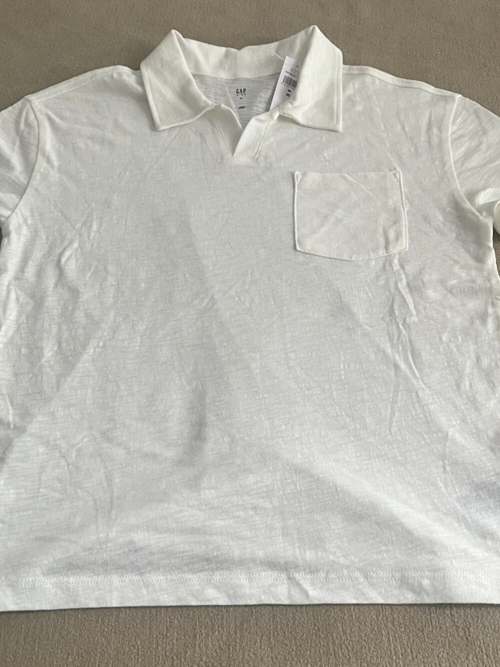 Gap Kids Boys White T-shirt Short Sleeves Size M 8 NWT